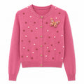 Pink butterfly Details Cardigan