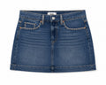 Studded Denim Mini Skirt
