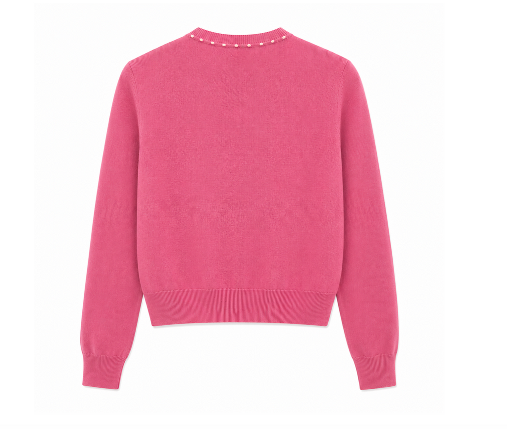 Pink butterfly Details Cardigan